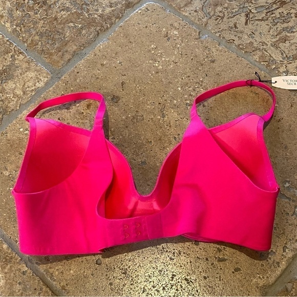 NWT~VICTORIA’S SECRET Hot Pink Lined Demi Underwire Padded Bra Size 34C - Picture 3 of 6